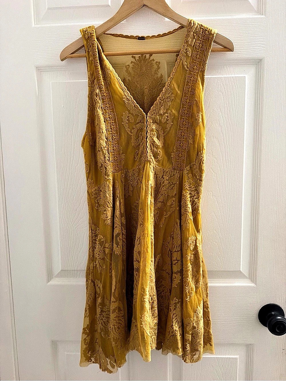 Free People Perfectly Victorian Dress Yellow Floral Mini